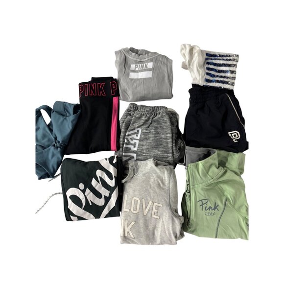 VS Pink Womens XS Clothing Bundle Lot - Shorts Tank Tops Leggings Jackets & More - Picture 3 of 16